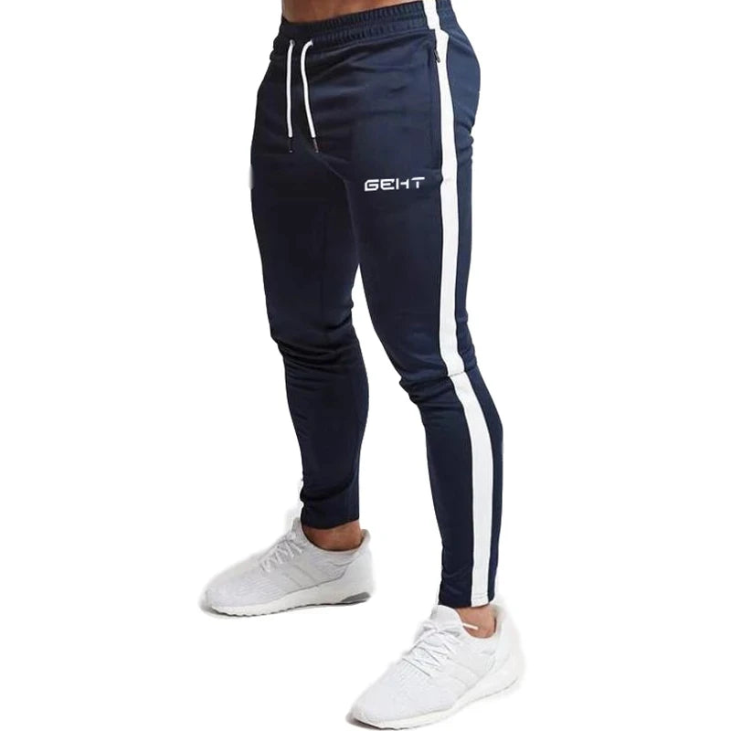 GEHT Brand Casual Skinny Pants Mens Joggers Sweatpants Mens Fitness Style