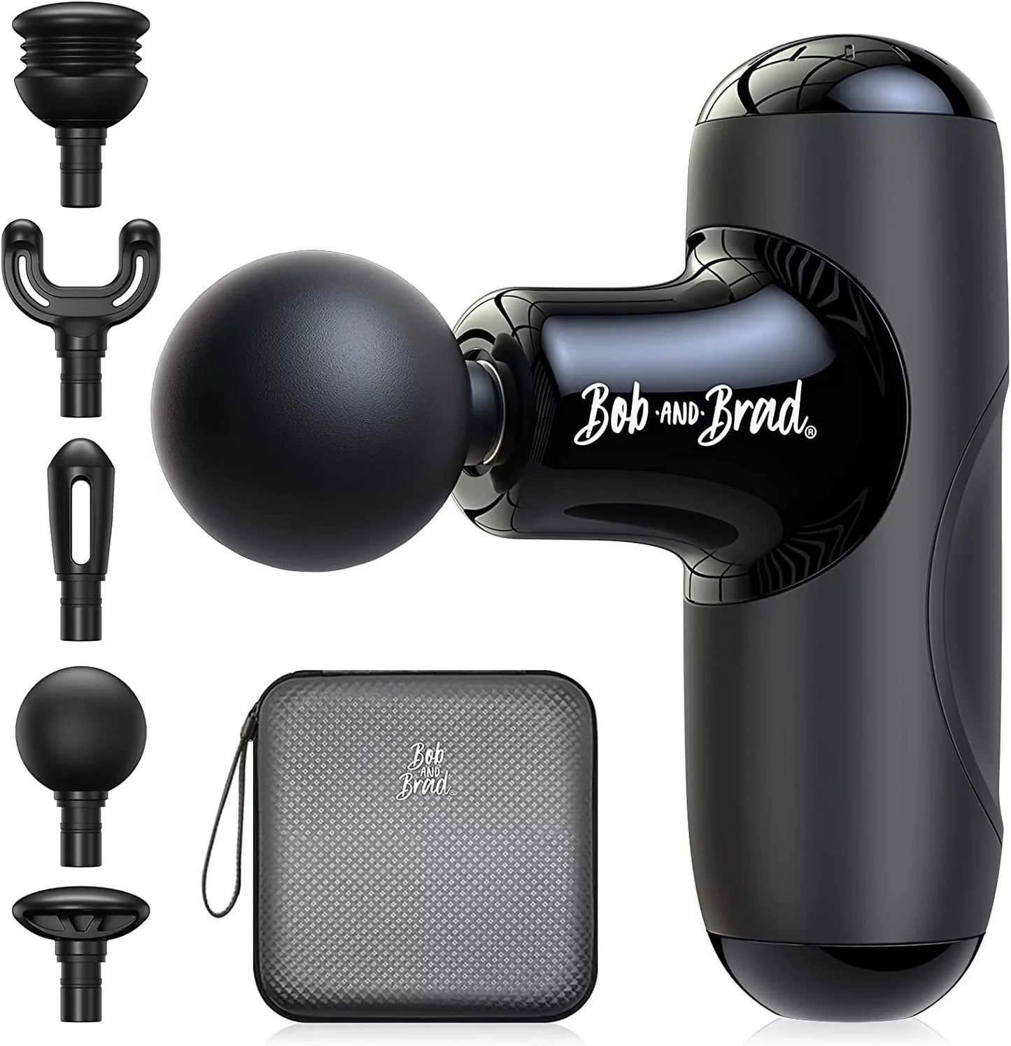 Bob and Brad Q2 Mini Pocket-Sized Deep Tissue, Brand New Portable Percussion Muscle Massager Gun Ultra Small & Quiet