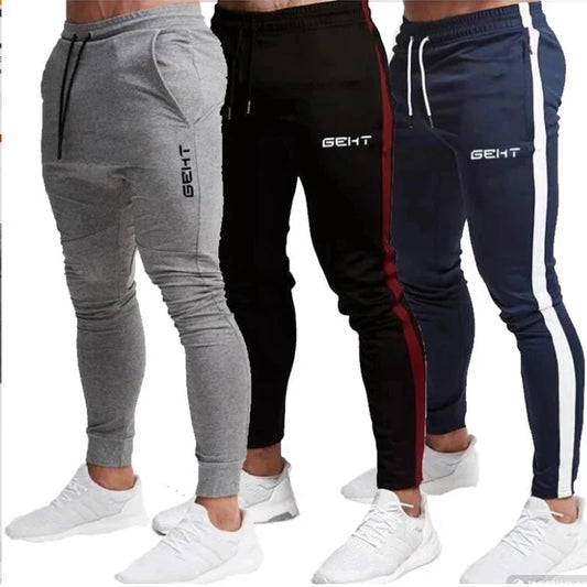 GEHT Brand Casual Skinny Pants Mens Joggers Sweatpants Mens Fitness Style