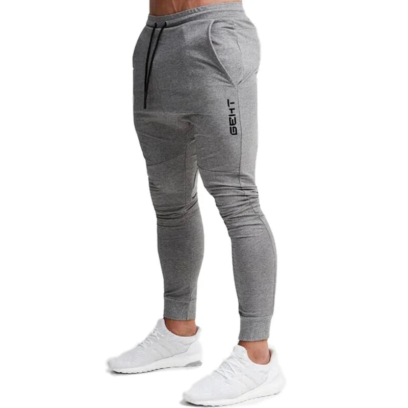 GEHT Brand Casual Skinny Pants Mens Joggers Sweatpants Mens Fitness Style