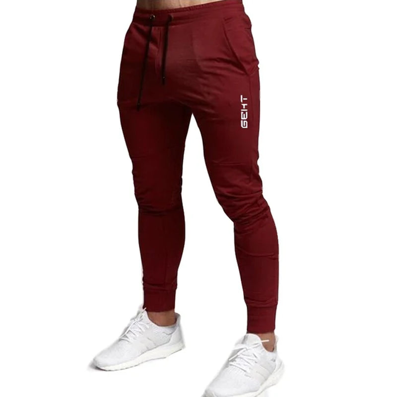 GEHT Brand Casual Skinny Pants Mens Joggers Sweatpants Mens Fitness Style