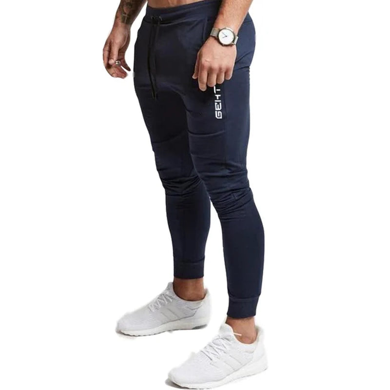 GEHT Brand Casual Skinny Pants Mens Joggers Sweatpants Mens Fitness Style