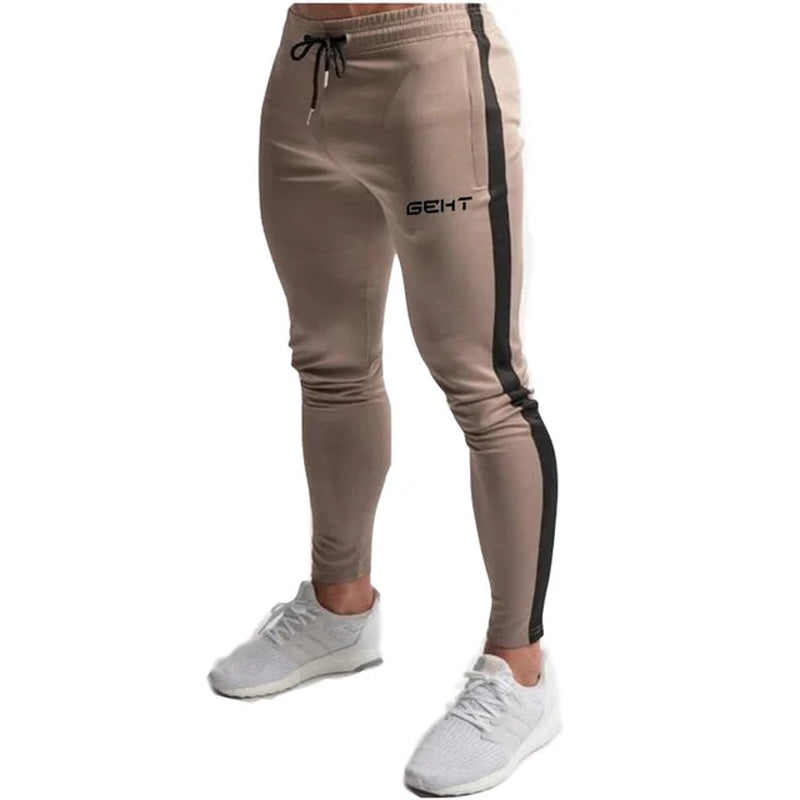 GEHT Brand Casual Skinny Pants Mens Joggers Sweatpants Mens Fitness Style