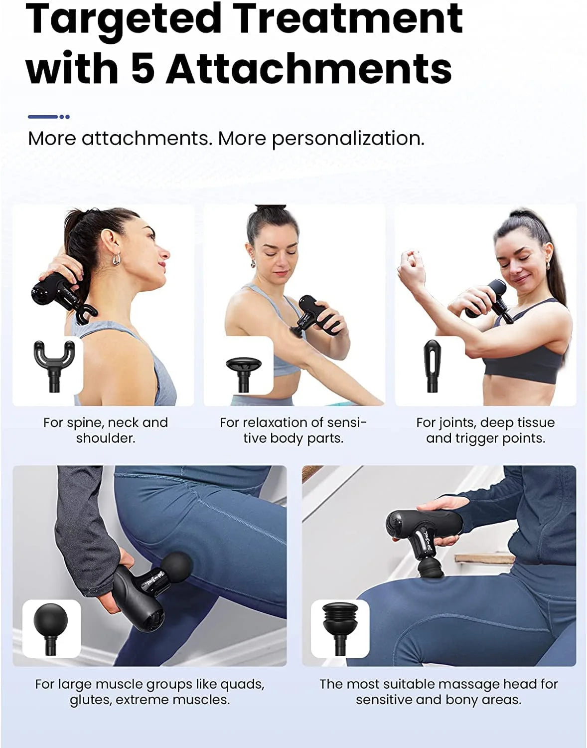 Bob and Brad Q2 Mini Pocket-Sized Deep Tissue, Brand New Portable Percussion Muscle Massager Gun Ultra Small & Quiet